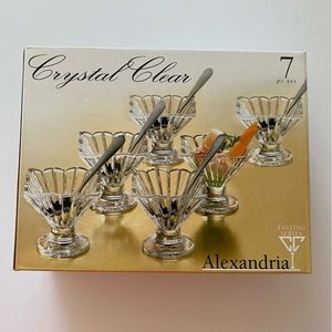 Alexandria Crystal Clear Tasting Series Mini Dessert Cup 6 pc Brand New